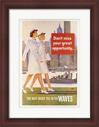 Framed Waves Recruiting Poster Print