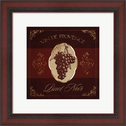 Framed Wine Label IV Print