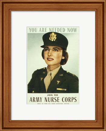 Framed You are Needed Now. Join the Army Nurse Corps Print