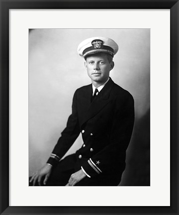 Framed 1942 JFK Uniform Portrait Print