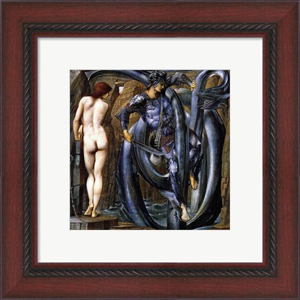 Framed Perseus Slays the Serpent Print