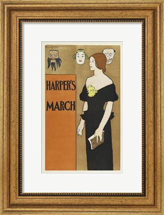 Framed Brooklyn Museum Poster for Harper&#39;s Magazine Edward Penfield Print