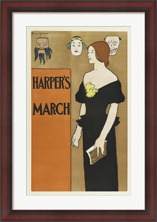Framed Brooklyn Museum Poster for Harper&#39;s Magazine Edward Penfield Print