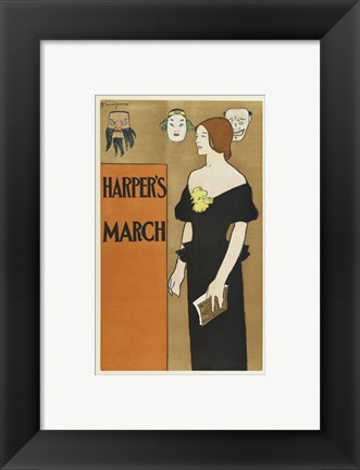 Framed Brooklyn Museum Poster for Harper&#39;s Magazine Edward Penfield Print