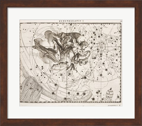 Framed Constellation  Saint Michael Print