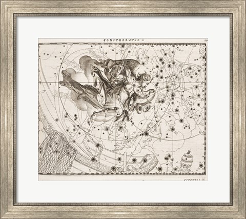 Framed Constellation  Saint Michael Print