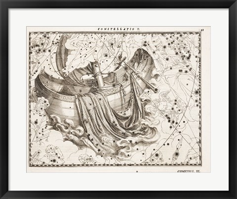 Framed Constellation  Saint Peter&#39;s Boat Print