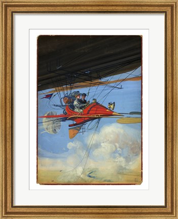 Framed Aerostatic Cabrio, H.G. Dart Print