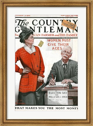Framed Election Day 1922 Print