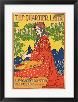 Framed Quartier Latin, a Magazine Devoted to the Arts, Advertising Poster, ca.1895 Print