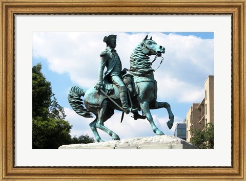 Framed George Washington Statue Print