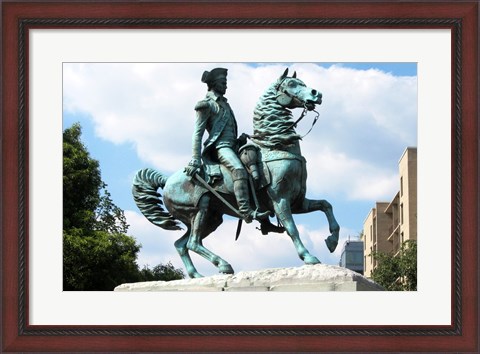 Framed George Washington Statue Print