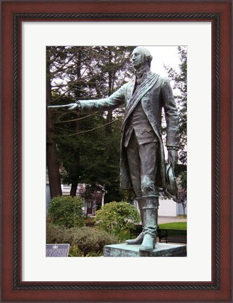 Framed George Washington Statue, Waterford Print