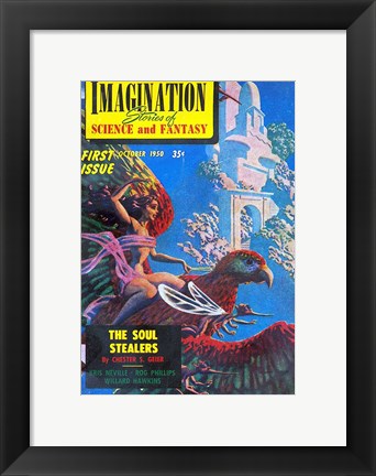 Framed Imagination Cover October 1950 Print