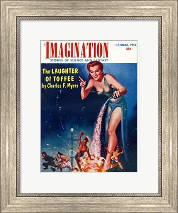 Framed Imagination Cover October 1954 Print