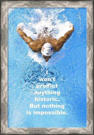 Framed Historic Swimming Quote Print