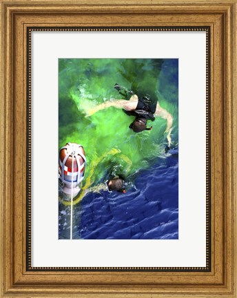 Framed US Navy Search and Rescue Swimmers Print