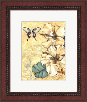 Framed Small Hibiscus Medley I Print