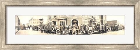 Framed Gary&#39;s Fire Fighters 1914 Print