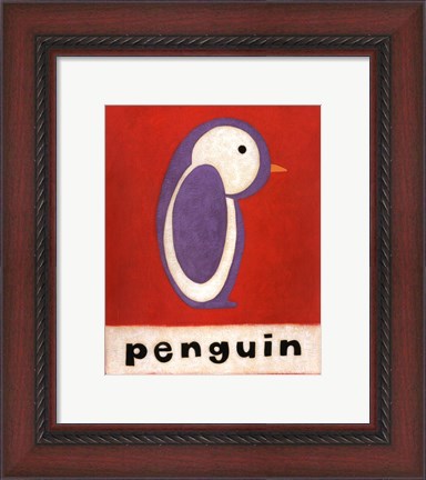Framed P is for Penguin Print