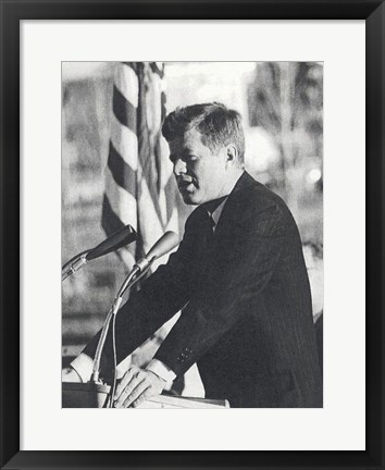 Framed JFK Visit Print