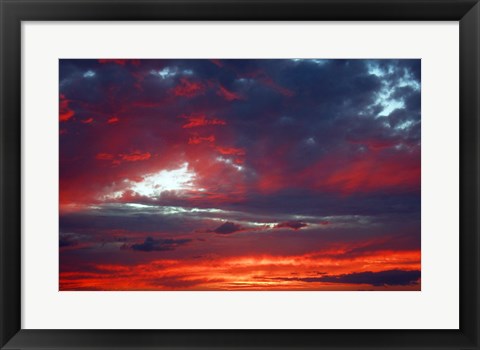 Framed Kihei Red Sunset Print