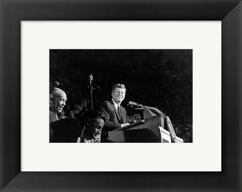 Framed President Addresses State Democratic Chairman George Farr Print