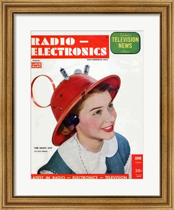 Framed Radio Electronics Cover June 1949 Print