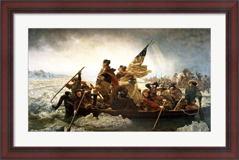 Framed Washington Crossing the Delaware by Emanuel Leutze Print