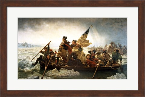 Framed Washington Crossing the Delaware by Emanuel Leutze Print