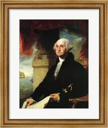 Framed Stuart George Washington Constable 1797 Print