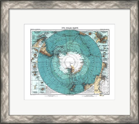 Framed Antarctica 1912 Print