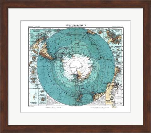 Framed Antarctica 1912 Print