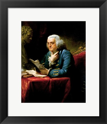 Framed Benjamin Franklin 1767 Print