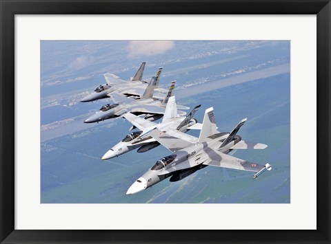 Framed Two F-A-18 Hornets Print