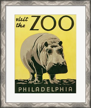 Framed Visit the Zoo - Philadelphia Print
