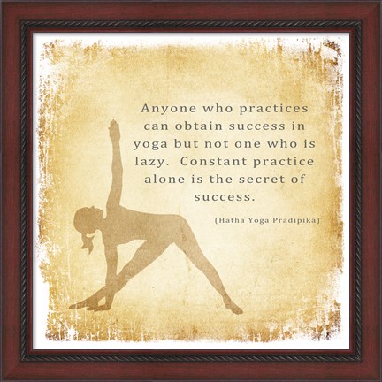 Framed Constant Practice is the Secret of Success Print