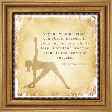Framed Constant Practice is the Secret of Success Print