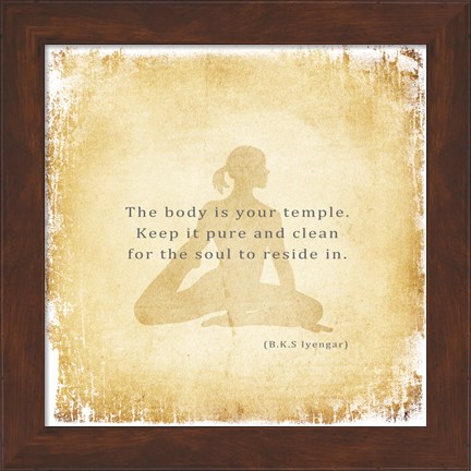Framed Body is Your Temple Print
