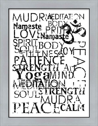 Framed Yoga Words Print