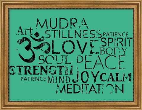 Framed Yoga Words Print