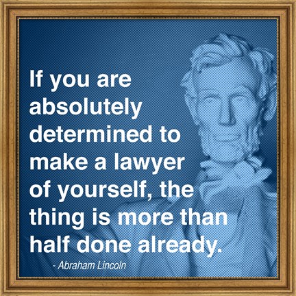 Framed Lincoln Lawyer Quote Print