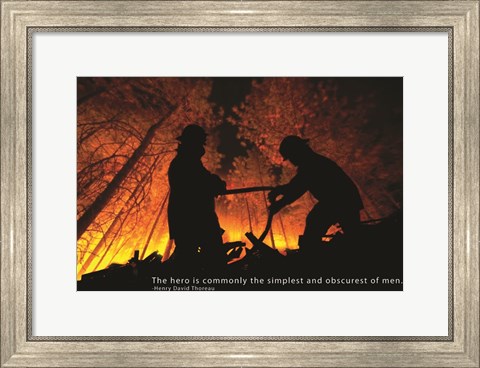 Framed Firefighter Hero Quote Print