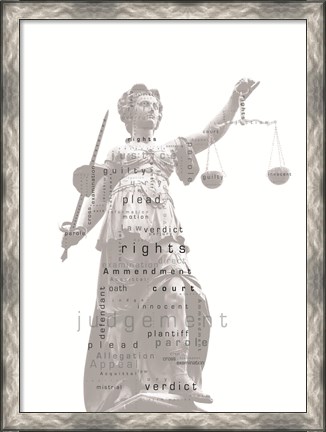 Framed Structure of Justice Print