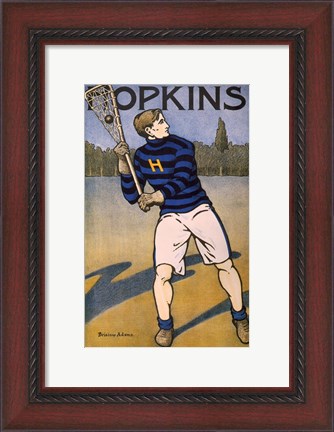 Framed Hopkins Lacrosse Print