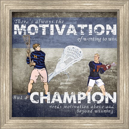 Framed Motivation of Wanting to Win Print