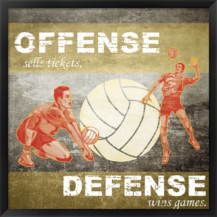 Framed Offense, Defense Print