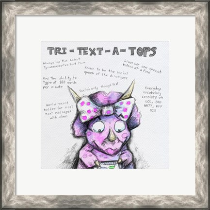 Framed Tri Text ATops Print