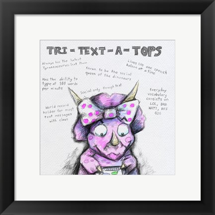 Framed Tri Text ATops Print