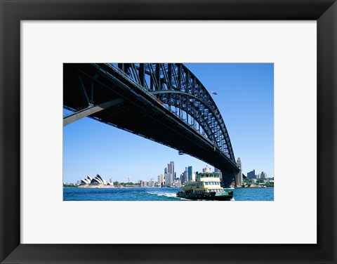 Framed Low angle view of a bridge, Sydney Harbor Bridge, Sydney, Australia Print